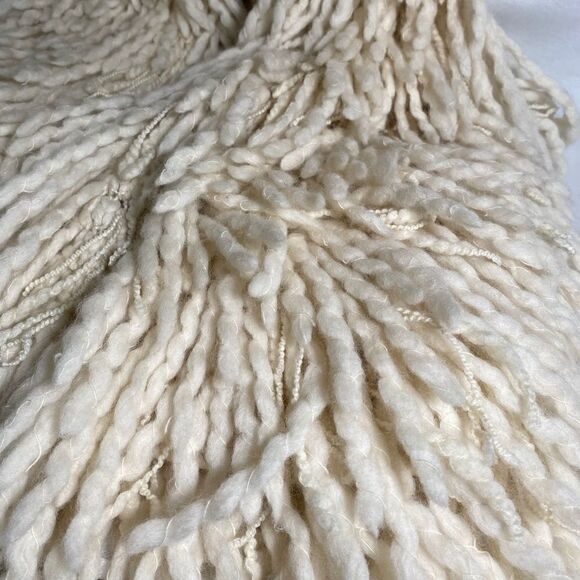 Ralph Lauren Ivory Hand Knit Wool Cashmere Shag Fringe Cardigan Vest - Picture 11 of 16